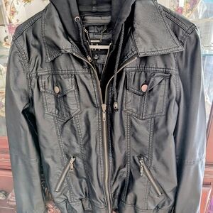 Sleek Black Leather Jacket for Women